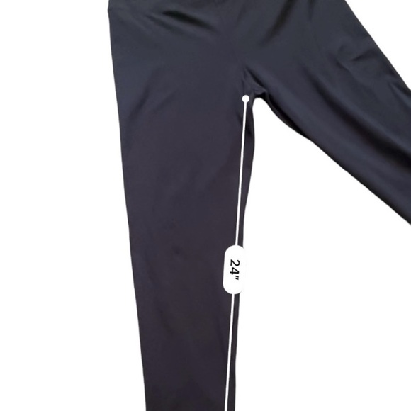 American Eagle black casual elastic tights joggers high rise Women Large - Picture 5 of 16